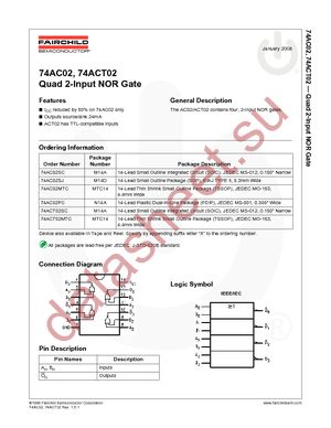 74AC02MTC datasheet  